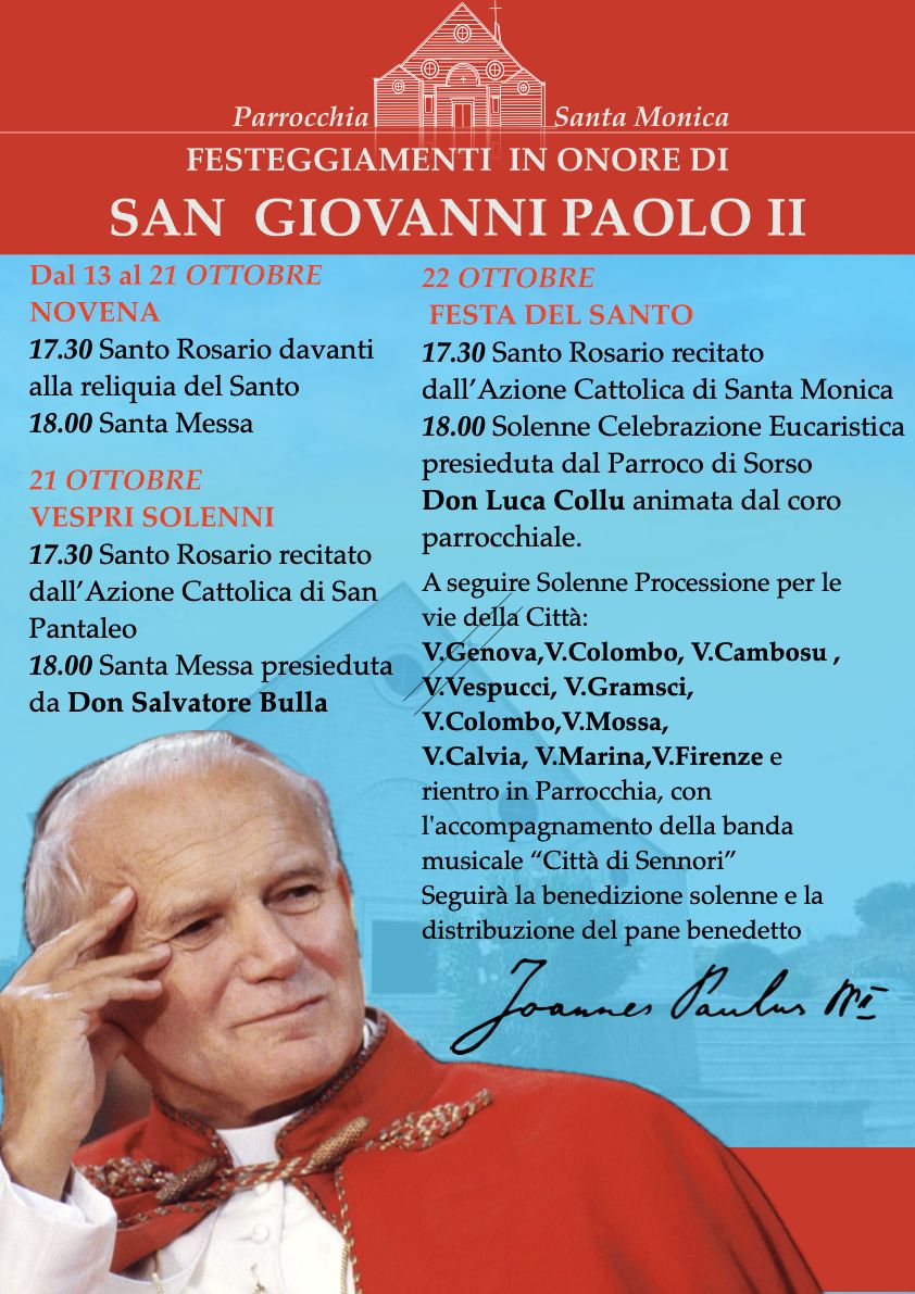 FESTA SAN GIOVANNI PAOLO II