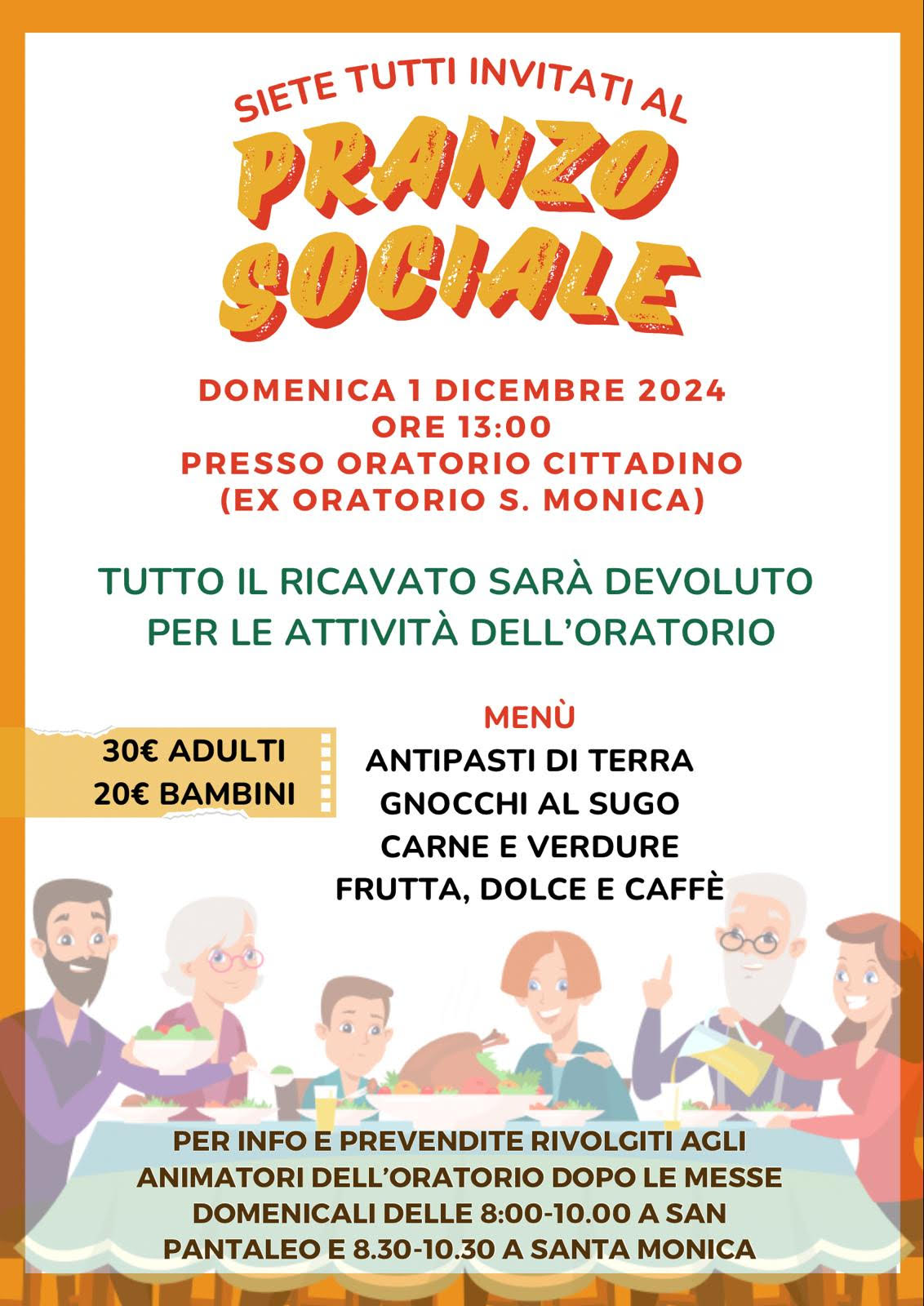 PRANZO SOCIALE ORATORIO